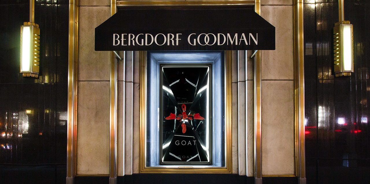Bergdorf Goodman & GOAT collab on trainer installation